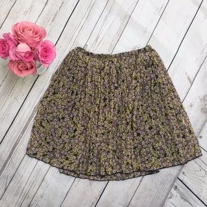 Lily White Floral Pleated Skirt